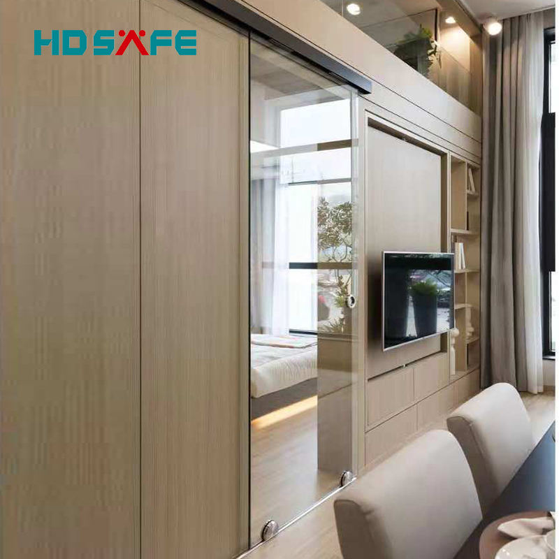 HDSAFE 8-12mm Frameless Tempered Sliding Glass Door Trackless Sliding Door Glass Door Factory
