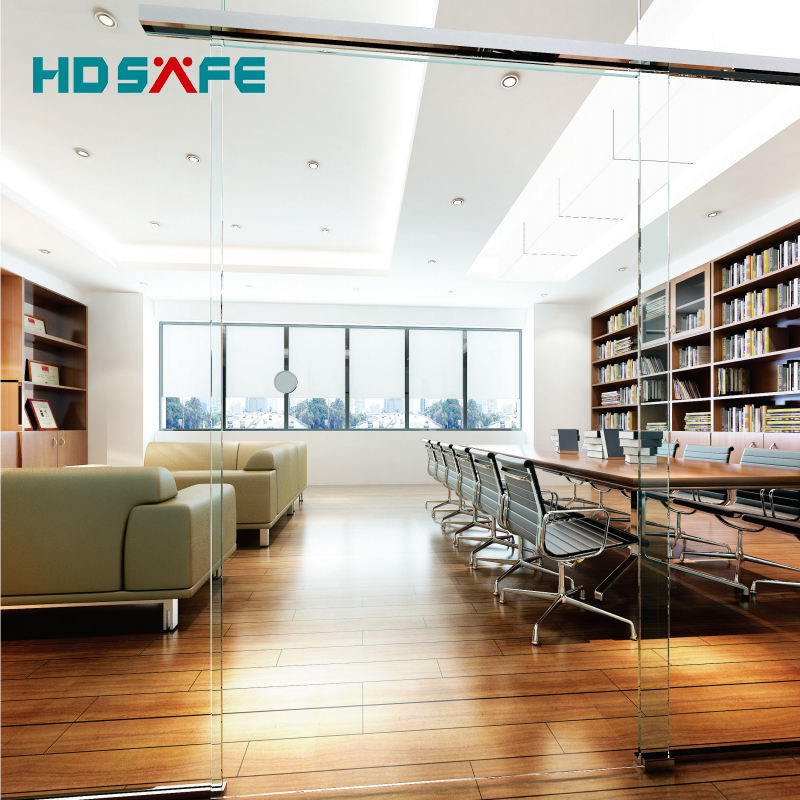 HDSAFE 8-12mm Frameless Office Partition Glass Sliding Doors Soft Closing Sliding Glass Door Hardware