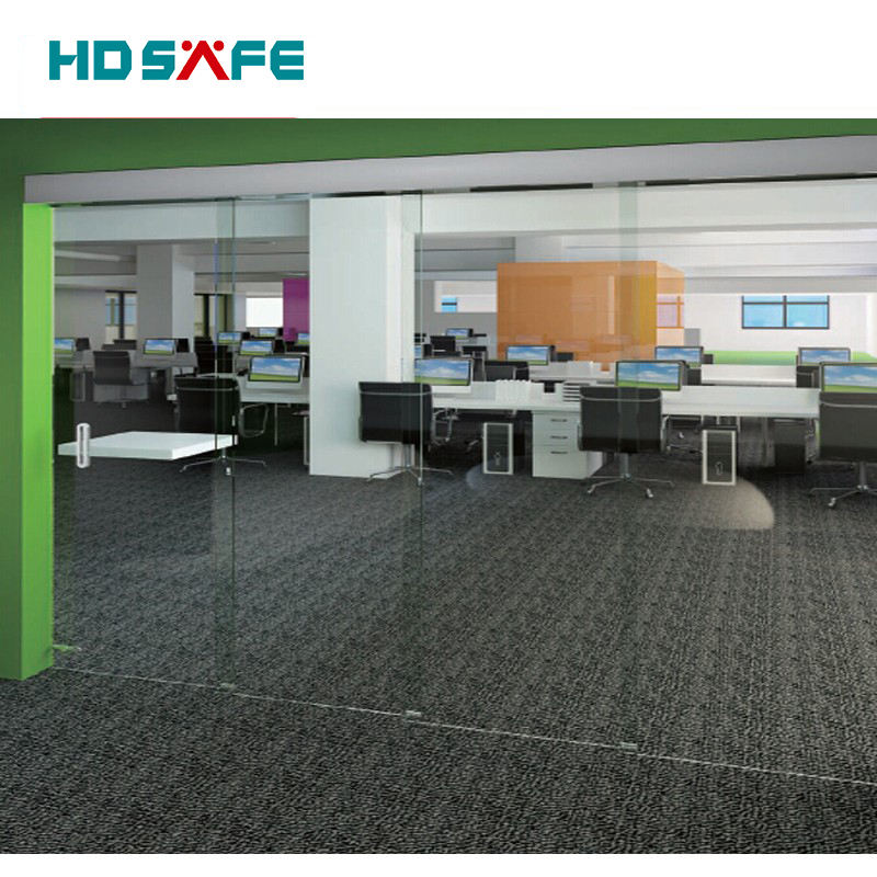 HDSAFE 8-12mm Frameless Office Partition Glass Sliding Doors Soft Closing Sliding Glass Door Hardware