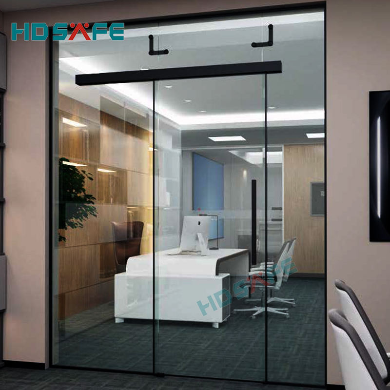 HDSAFE 8-12mm Frameless Office Partition Glass Sliding Doors Soft Closing Sliding Glass Door Hardware