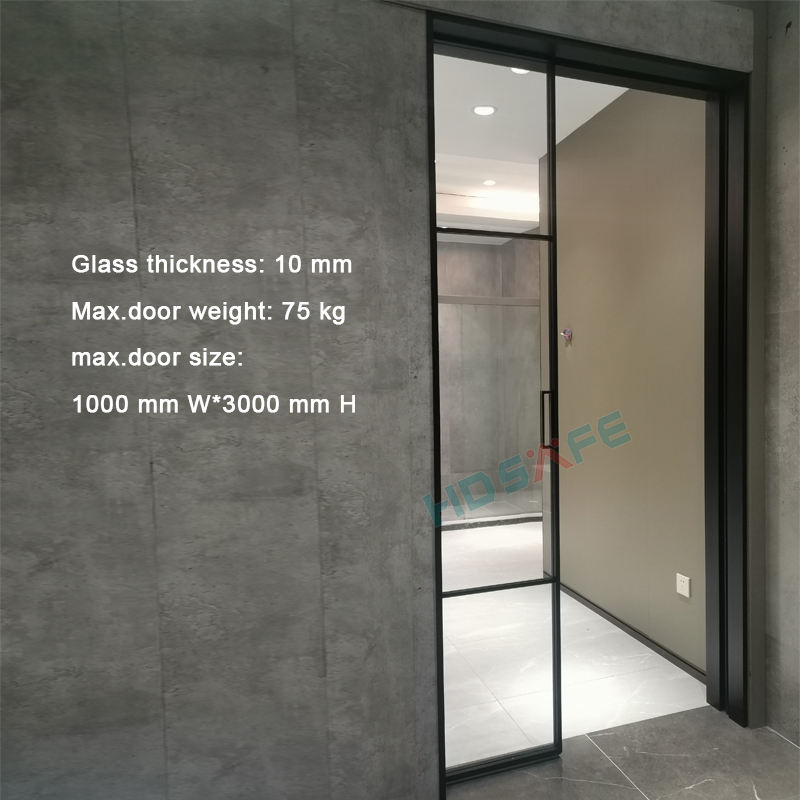 Frame Sliding Glass Pocket Door Sliding Door Hidden Sliding Pocket Door Hardware System Black Aluminium