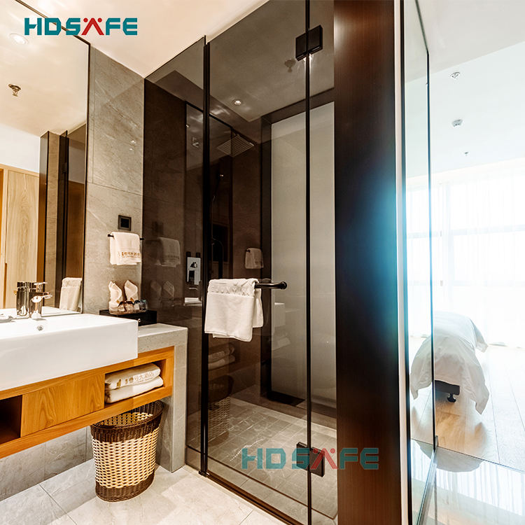 HDSAFE 180 Degree 304/316 Stainless Steel Bathroom Clamp Matte Black Glass Shower Door Hinge