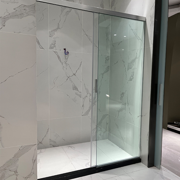 Modern 8-12mm Frameless Sliding Shower Glass Door System Sliding Bathroom Door