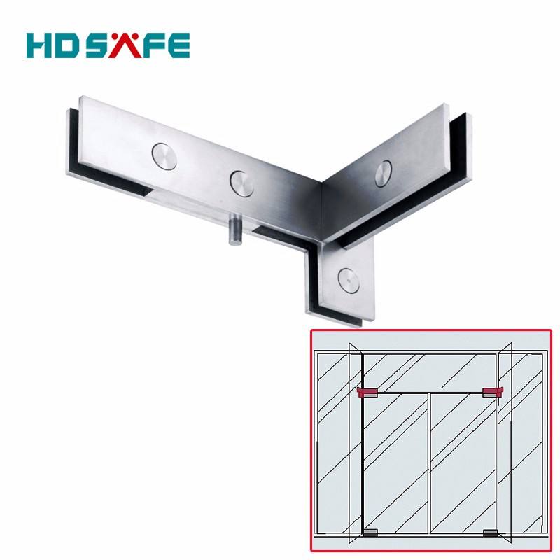 HDSAFE 304/316 Stainless Steel Patch Fitting 8-12mm Frameless Glass Door Patch Fitting Hardware Swing Glass Door Patch Clamp