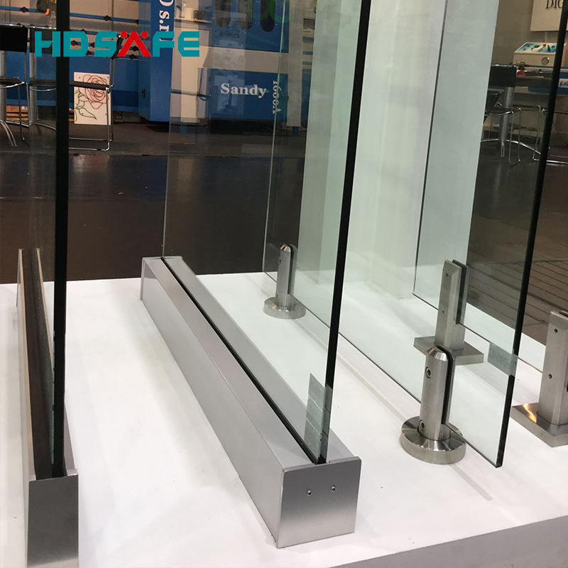 HDSAFE Balkon 12–20 mm rahmenlose Glasbalustraden, Treppengeländer,  Handlauf, U-Profil, Aluminium-Glasgeländer