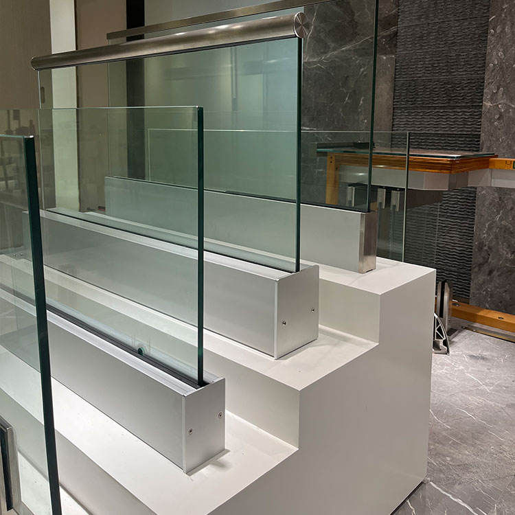 HDSAFE Balcony 12-20mm Frameless Glass Balustrades Stair Balustrade Handrail U Channel Aluminum Glass Railing