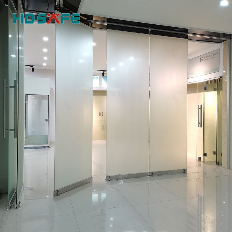 Aluminum Door Frameless Glass Offical Balcony Sliding Door Movable Partition Folding Glass Wall Large Bifold Door Patio