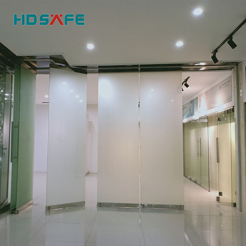 Aluminum Door Frameless Glass Offical Balcony Sliding Door Movable Partition Folding Glass Wall Large Bifold Door Patio