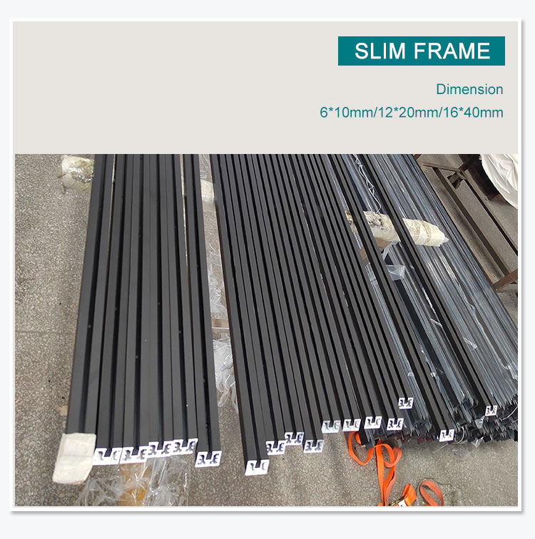  Aluminum Slim Frame Black Sliding Glass Doors