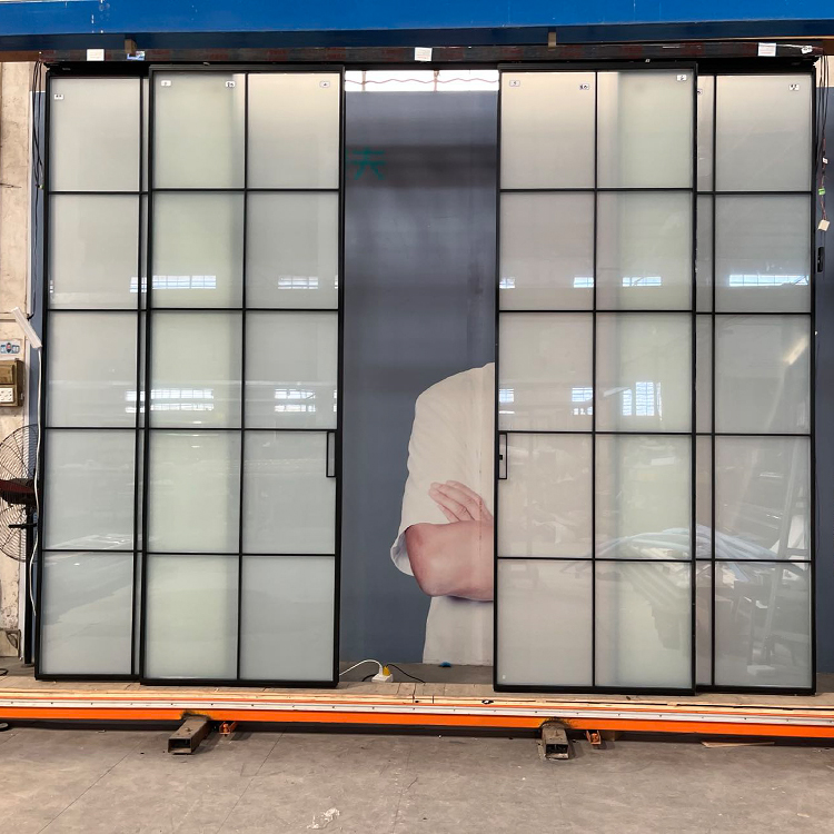 Pannello per porte scorrevoli in vetro in alluminio HDSAFE per porte  domestiche Porta scorrevole in alluminio