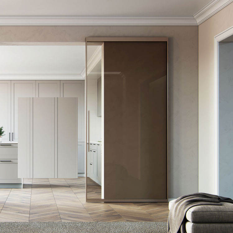 HDSAFE Single Double Barn Sliding Doors System Modern Kitchen Door Sliding Glass Door