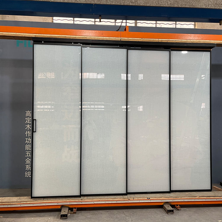 HDSAFE 8mm Glass Sliding Door Interior Room Partition Aluminum Sliding Door Balcony Modern Kitchen Door