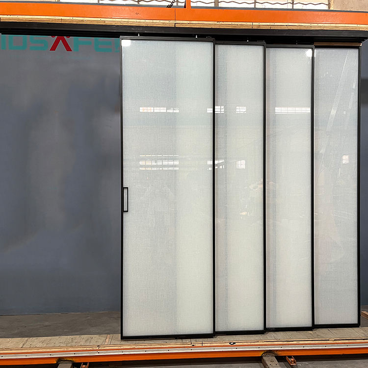 HDSAFE 8mm Glass Sliding Door Interior Room Partition Aluminum Sliding Door Balcony Modern Kitchen Door