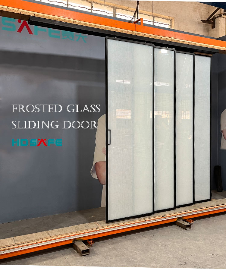 1Fix+3 Glass Sliding Door Without Bottom Track in Hdsafe Showroom