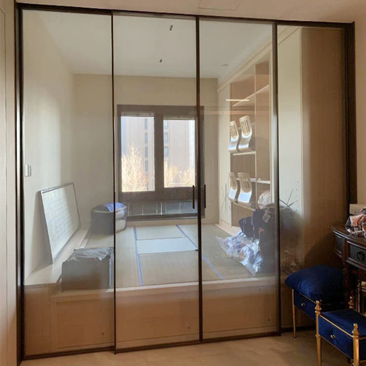 HDSAFE Aluminum Framed Glass Door Apartment Sliding Door Balcony Glass Door Design Interior Door