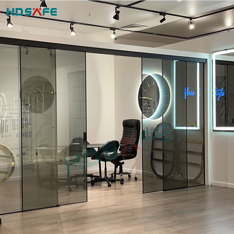 HDSAFE Aluminum Sliding Glass Doors Panel For Home Doors Glass Partition Aluminum Sliding Door