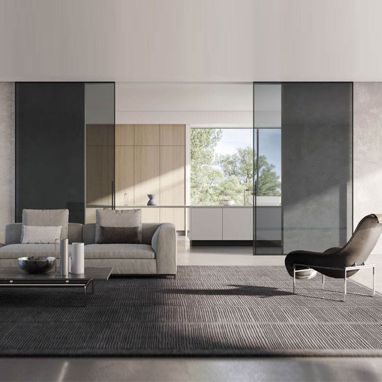 HDSAFE Aluminum Sliding Glass Doors Panel For Home Doors Glass Partition Aluminum Sliding Door