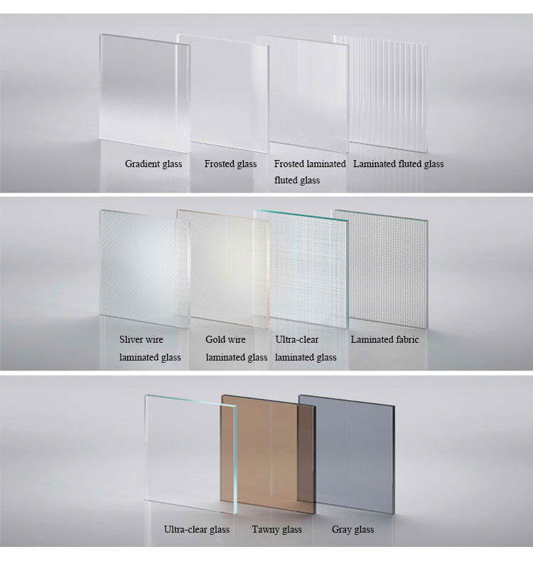 HDSAFE Glass Door Fluted Glass Sliding Door Black Sliding Glass Doors Factory