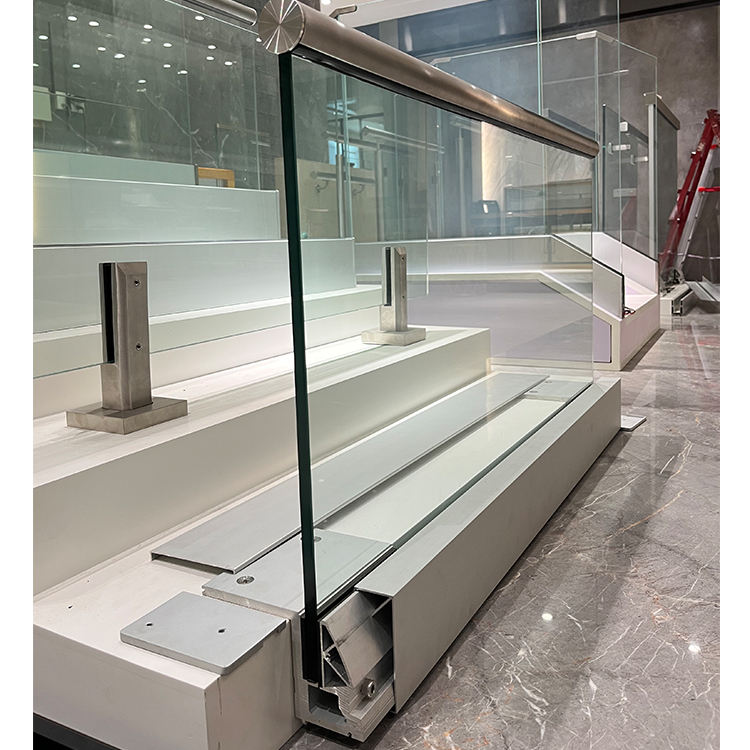 HDSAFE Balcony Railing U Channel Glass Railing Design Balustrade Glass Stair Railing