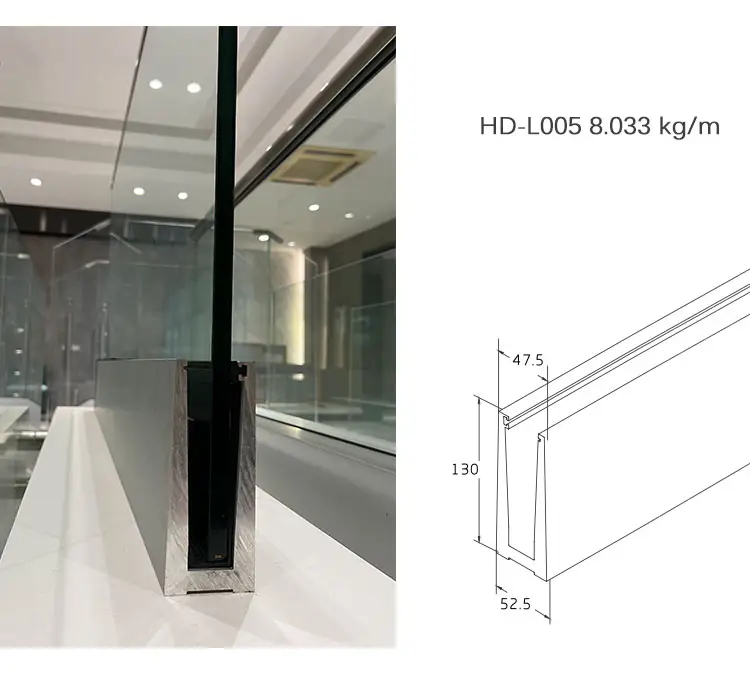 HDSAFE Terrace Glass Railing Design 12mm Templeted Glass Balustrade Balcony Railing