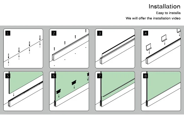 Terrace Glass Railing Design 