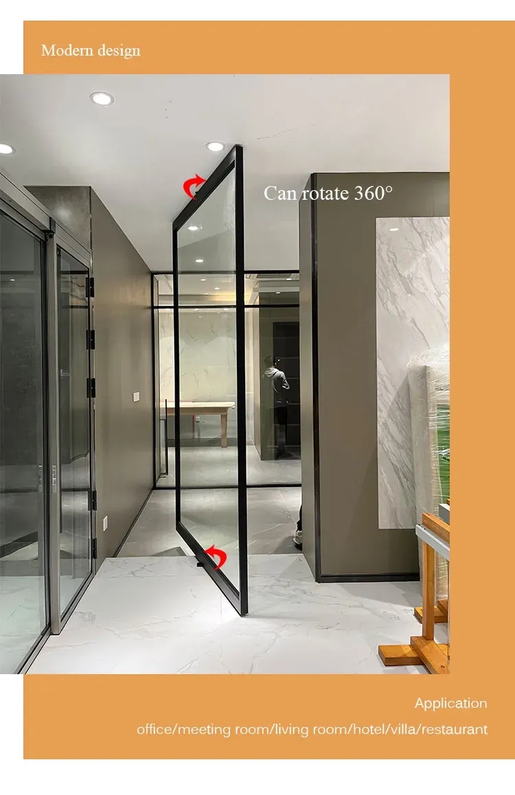 Aluminium Glass Pivot Door