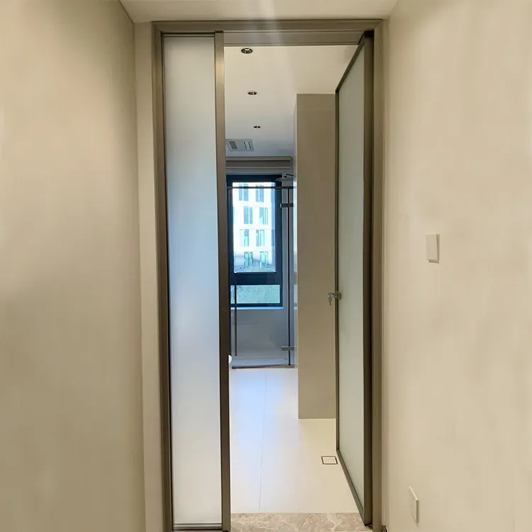 HDSAFE Office Apartment Interior Flush Door Hidden Pivot Hinge Glass Casement Swing Doors