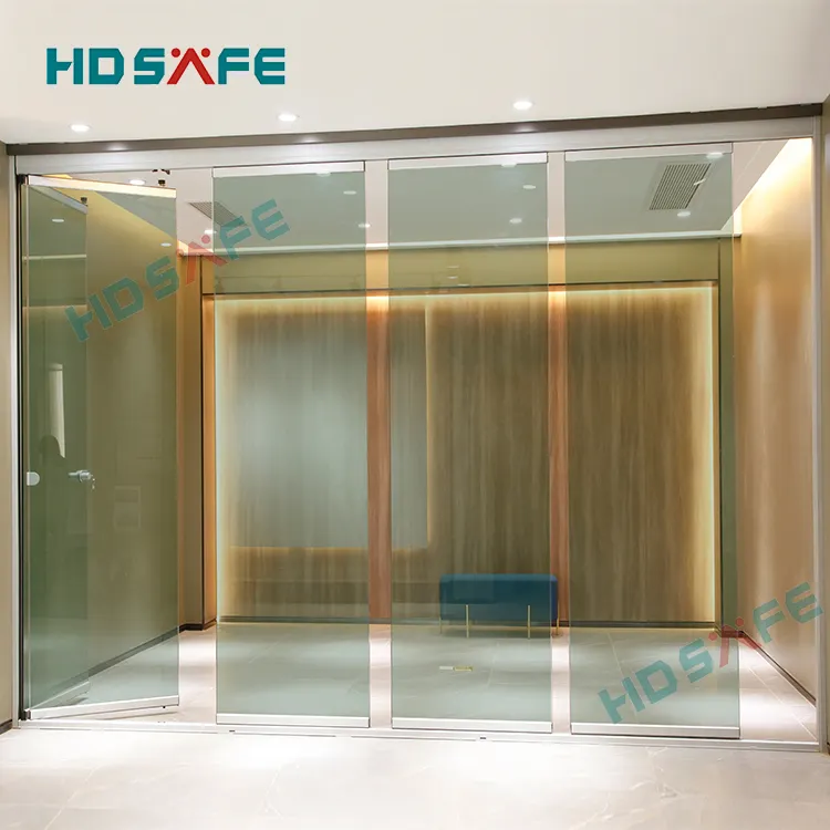 HDSAFE Sliding Glass Doors Partition Wall Bifold Door Balcony Partition Folding Door System