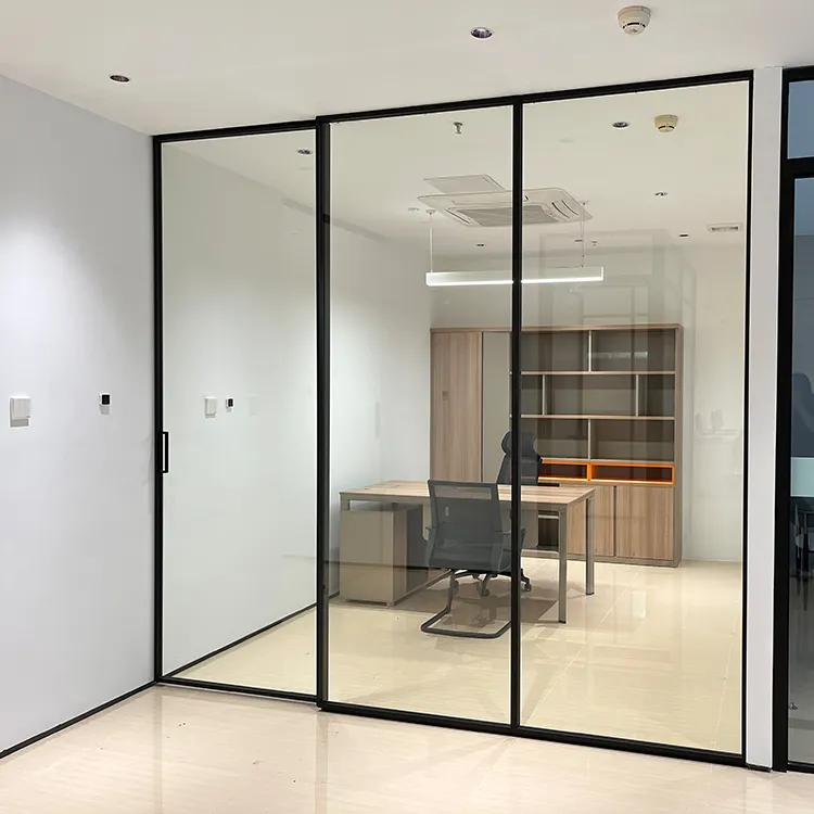 HDSAFE Smart Glass Sliding Automatic Door System Office Partition Wall Magnetic Levitation Glass Door