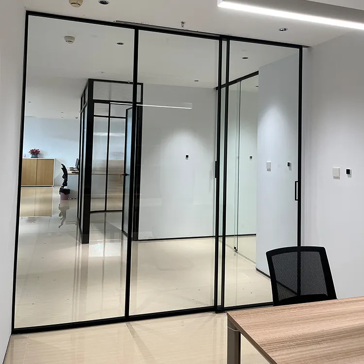 HDSAFE Smart Glass Sliding Automatic Door System Office Partition Wall Magnetic Levitation Glass Door