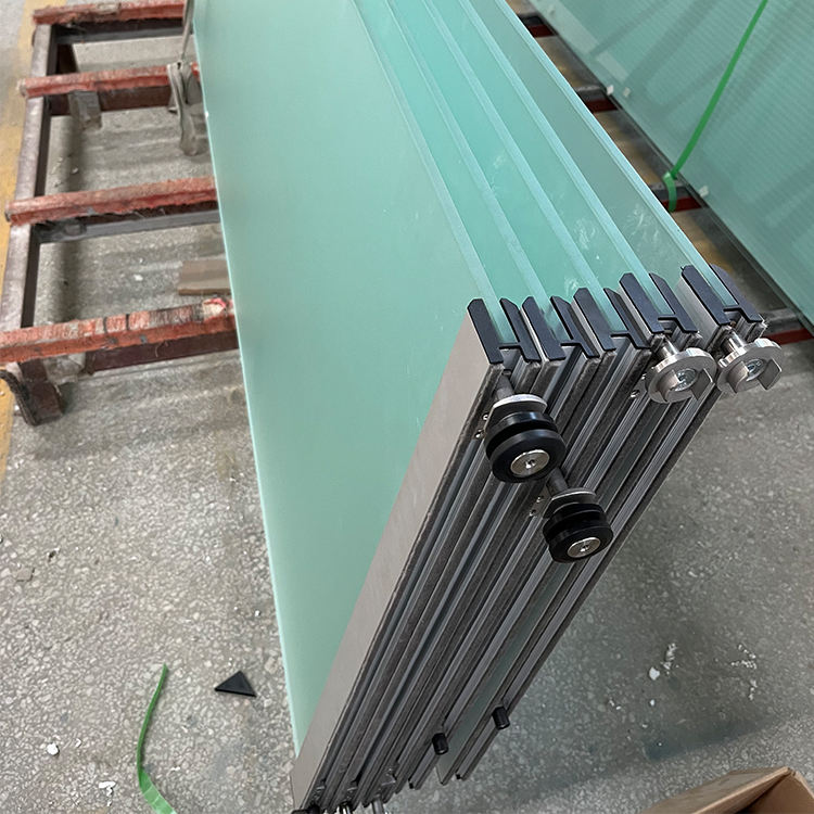 HDSAFE Frameless Glass Bi Fold Sliding Partition Door Terrace Folding Partition Window Balcony Sunroom