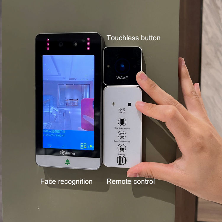 HDSAFE Magnetic Levitation Automatic Sliding Door Phone App Sensor Telescopic Sliding Glass Door