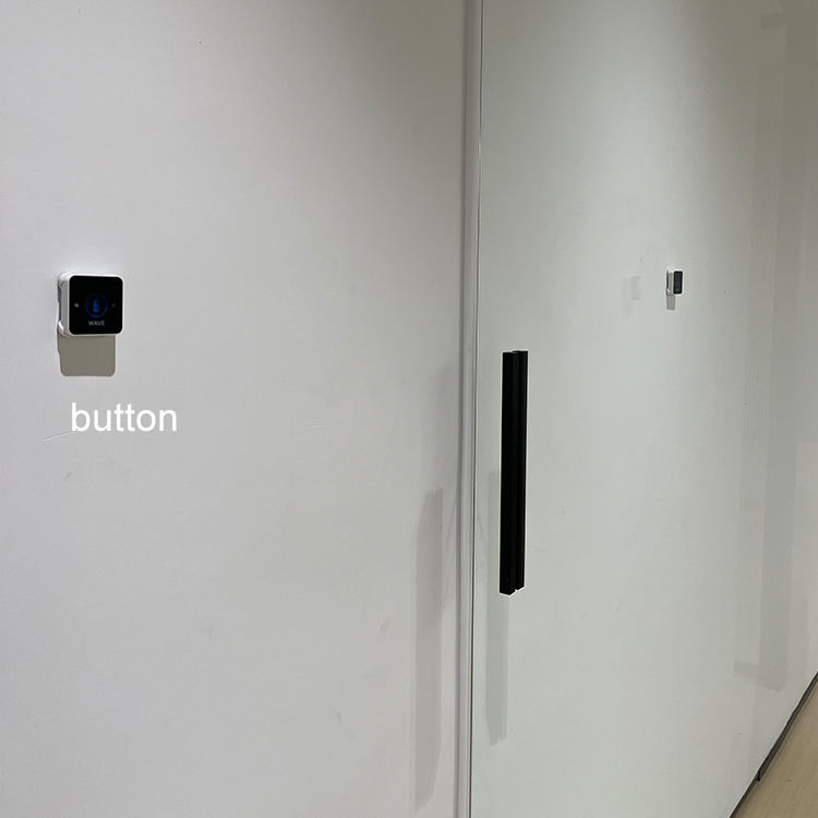 HDSAFE Aluminum Automatic Sliding Door System Sensor Frameless Sliding Glass Door Office Interior