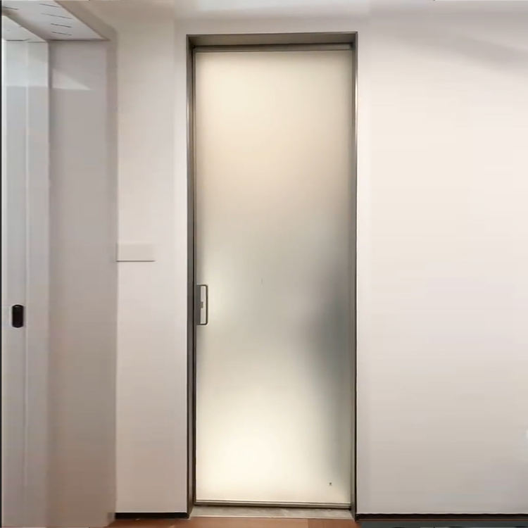 HDSAFE Hotel Project Case Frame Pocket Sliding Aluminium Glass Door Interior Sliding Pocket Door Hardware