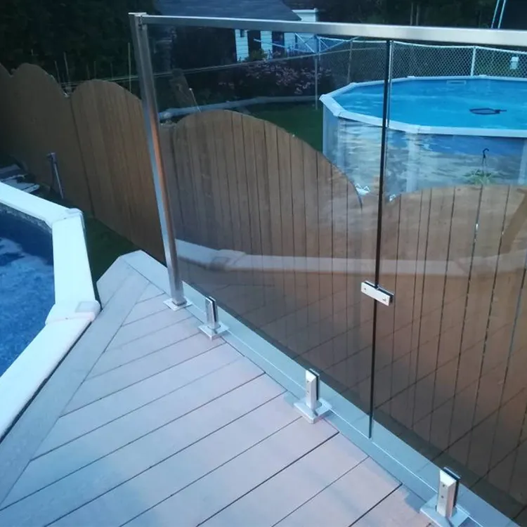 HDSAFE 10/12 mm Frameless Glass Spigot Swimming Pool Fence Clamp Stair Balcony Glass Railing