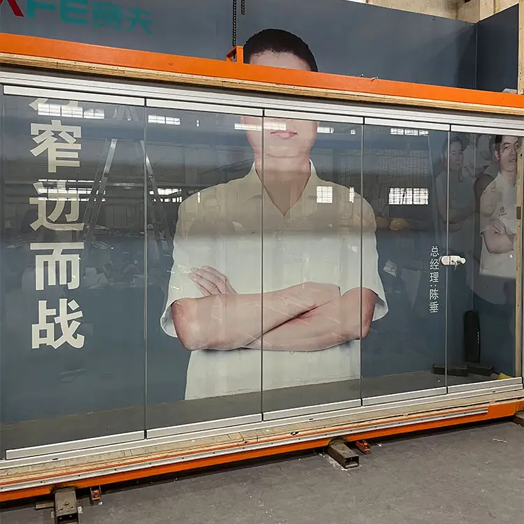 Customized 8mm Tempered Glass Aluminum Frame Modern Design Indoor Partition Door Foldable for Internal Office Folding Partition