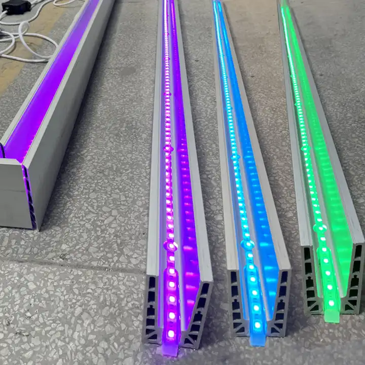 HDSAFE Glass Balustrade LED Handrail For Glass Stair Railing Design Deck Aluminum U Channel LED