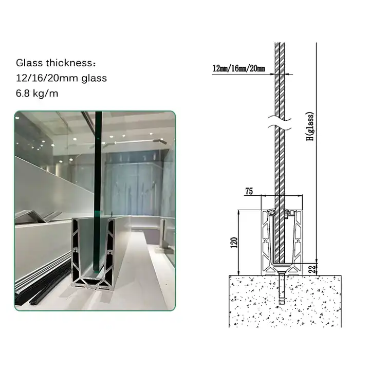 Terrace Glass Handrail Factory Easy Install Tempered Glass Balcony Balustrade Custom Railing System