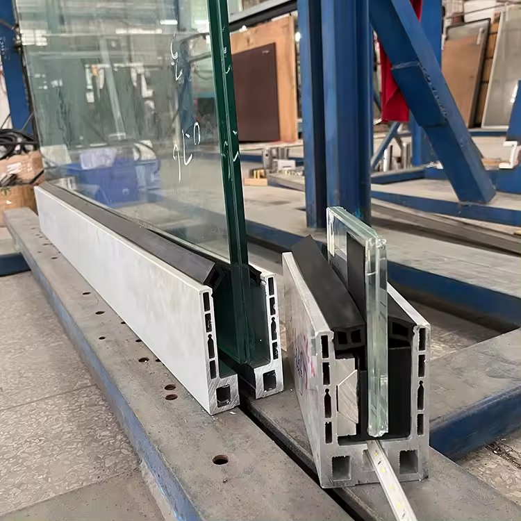 HDSAFE Frameless Glass Fence Balcony Railing Aluminum Indoor Balustrade External U Channel Stair Glass Railing