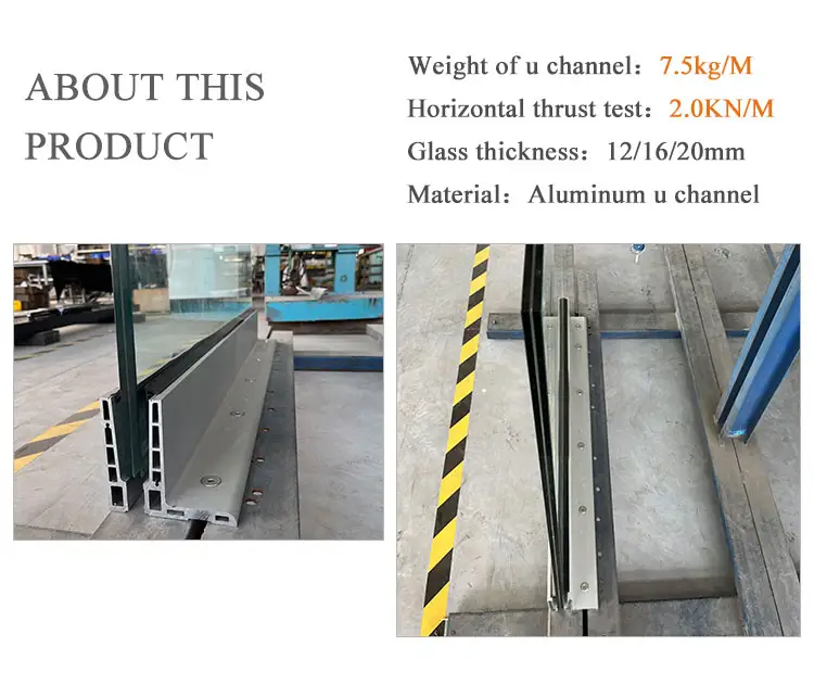 HDSAFE Balustrade Handrail Glass Stair Railing Balcony Design Swimming Pool Handrail Deck Glass Railing System