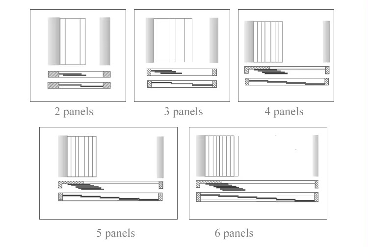 HDSAFE Sliding Door For House Living Room Partition Office Kitchen Telescopic Aluminum Sliding Glass Door Hardware