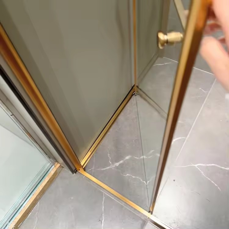 HDSAFE Sliding Shower Door For Hotel 304 Stainless Steel Hardware Bathroom Glass Shower Doors