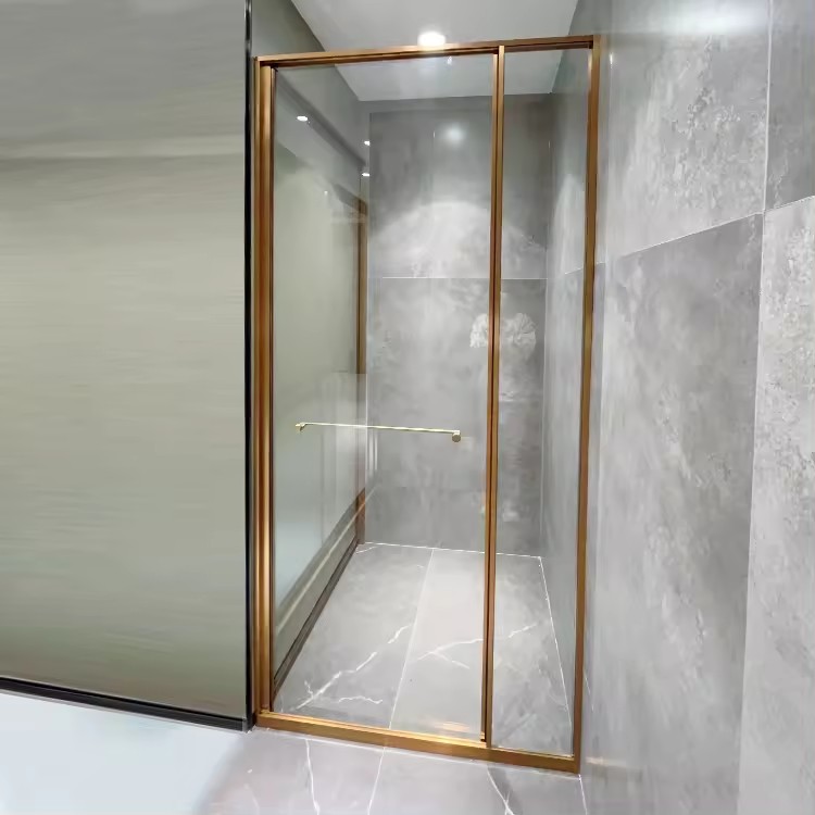 HDSAFE Sliding Shower Door For Hotel 304 Stainless Steel Hardware Bathroom Glass Shower Doors