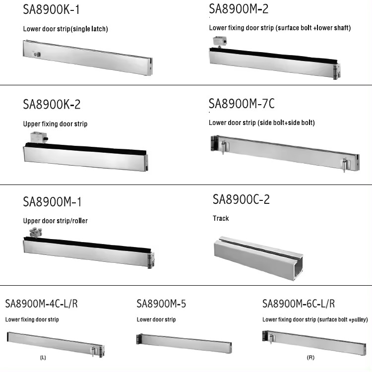 HDSAFE Sunroom Glass Door Bifold Glass Partition Door Hardware Bifold Patio Doors System Balcony