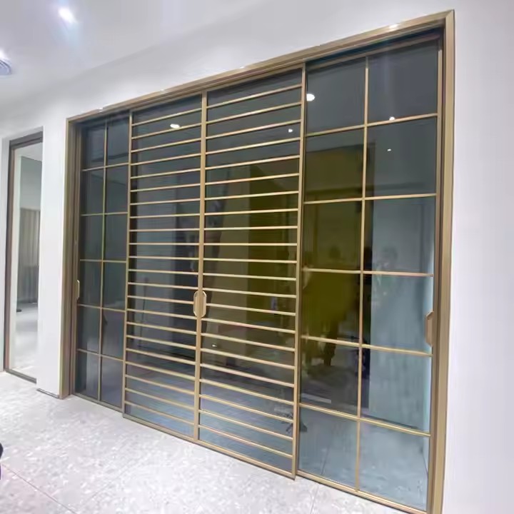 HDSAFE French Style Interior Door Modern 8mm Glass Hotel Soft Closing French Sliding Door Factory