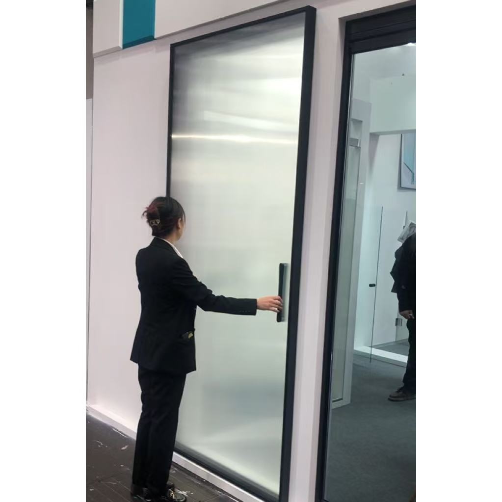 Interior Invisible Sliding Door Narrow Frame Trackless Aluminum Glass Hidden Ghost Doors