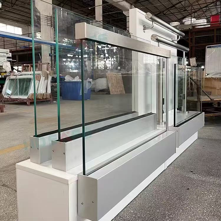 Aluminum U Channel Glass Balustrade Glass Barrier for Decking Railing System Floor Mounted Parapet for Terrace Balcony Pool Deck