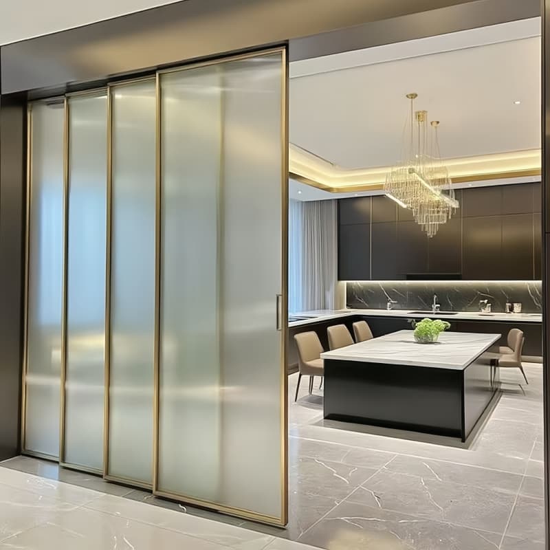Modern Aluminum Sliding Doors for Balcony Interior Exterior for Kitchen Entry Living Room Garage Garden Apartment