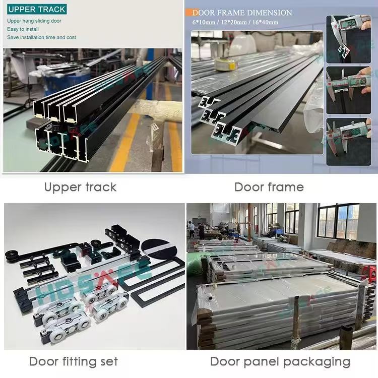 Wholesale China Factory Exterior Sliding Doors Narrow Frame Slim Frame Aluminum Sliding Glass Door