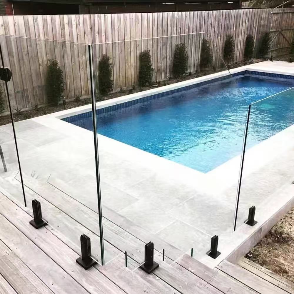 Modern Frameless Aluminum U Channel Glass Railing Balcony Pool Staircase Safety Glass Balustrade Baluster Parapet